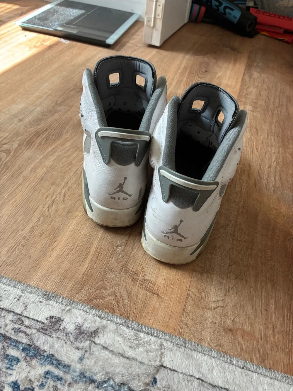 Jordan Men's High-Top Sneakers in White and Gray
